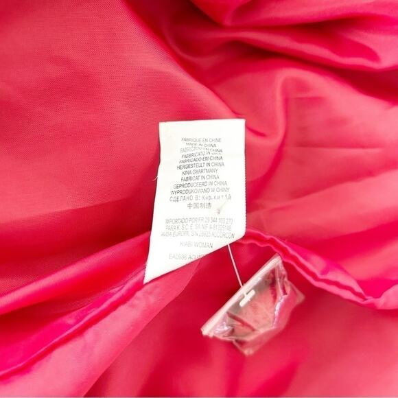 Kiabi Woman Red Long Sleeve Stand Collar Two Button Winter Coat Size EU38/40 - Picture 4 of 6